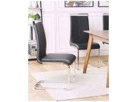 Beliani Chaise de salle à manger  Greedin simili cuir noir lot de 2