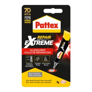 Pattex Repair Extreme colla universale, tubo da 8g, trasparente. Colla forte per riparazioni.