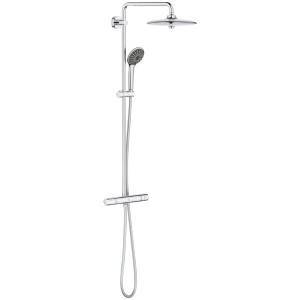 Sistema doccia Grohe Vitalio Joy 260 con termostato, finitura cromata.