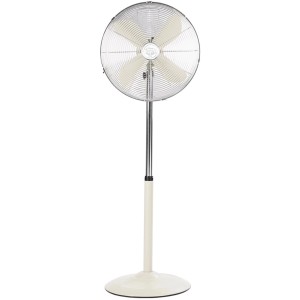 Bimar Standventilator VP310 aus Metall in Creme, 40 cm Durchmesser, mit Vintage-Design.