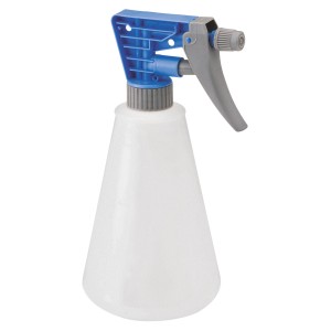 Pulvérisateur pour plantes LUX, 500 ml, avec tête de pulvérisation bleue et récipient transparent.