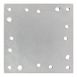 Ancrage au sol universel Doppler en acier galvanisé avec plusieurs espacements de trous pour parasols.