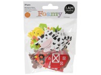 I am Creative Moosgummi-Sticker Farm II Schaumstoff Bunt 29 Stk.