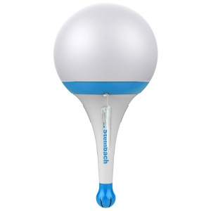 Lampe solaire Steinbach avec thermomètre sans fil pour piscine : changement de couleur, affichage de la température.