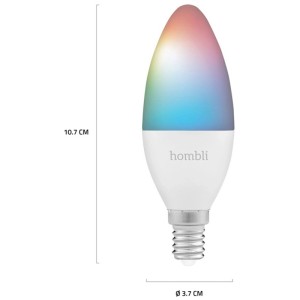 Hombli Smart LED Bulb E14, RGB, 4.5W, confezione da 2. Lampadina smart con cambio colore.