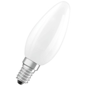 Bellalux LED-Leuchtmittel in Kerzenform, E14, matt, warmweiß.