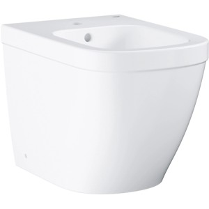 Bidet a terra Grohe Euro Ceramic in Alpin White con foro rubinetto e troppopieno.
