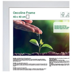 Cornice bianca Oecoline in legno, 40x40 cm, per foto e immagini.