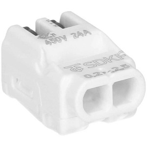 Morsetto a connessione rapida SDKF 2/2-poli bianco per conduttori fino a 2,5 mm².
