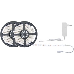 Paulmann LED SimpLED Strip Set, 10 m, luce diurna, su due rotoli con alimentatore.