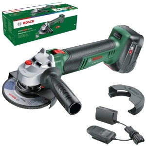 Bosch Akku-Winkelschleifer UniversalGrind 18V-75 mit Akku und Ladegerät, 125mm Scheibe.