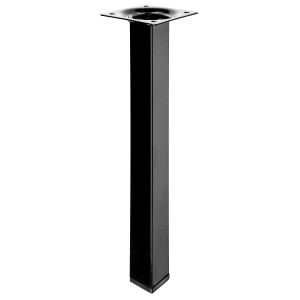 Gamba per tavolo Hettich nera, 25x25x250 mm, per costruzione mobili.