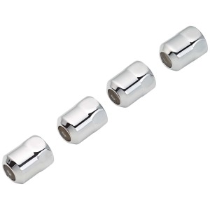 Lot de 4 écrous à compression, 14,9 mm (G 3/8), laiton chromé pour raccords à compression.