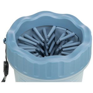 Trixie pulisci zampe, blu, taglia S-M. Pulisce delicatamente le zampe del cane con spazzola in silicone.
