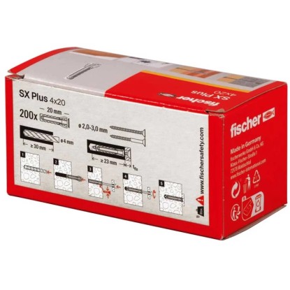 Fischer Spreizdübel SX Plus 4 x 20 / 200 Stk.