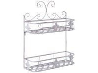 Beliani Wandregal Marayes Metall Grau Beliani Wandregal Marayes Metall Grau