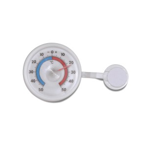 Thermomètre de fenêtre Möller Therm, 7 cm, pour montage extérieur sur le cadre de fenêtre.