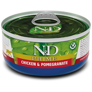 N&D Katzen-Nassfutter Prime Chicken & Pomegranate Adult, 70g Dose.