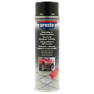 Presto Spray protettivo sottoscocca anti-pietrisco, nero, bomboletta da 500ml per riparazione vernice e protezione carrozzeria.