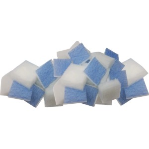 Summer Fun Filtercubes : Cubes de filtration blancs et bleus pour systèmes de filtration de piscine.