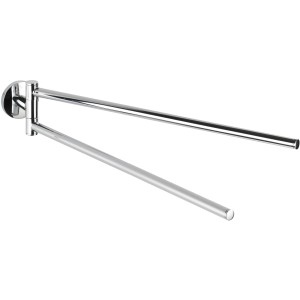 Wenko Handtuchhalter Cuba, 2-armig, Chrom, zur Wandmontage. Praktischer Bad-Accessoire.