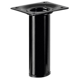 Gamba per tavolo Hettich nera, Ø 30 x 100 mm, per costruzione mobili.