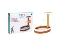 Kratzbaum auf Sockel mit Maus Polyester Braun-Weiss (HxBxT) 41 x 30 x 40 cm