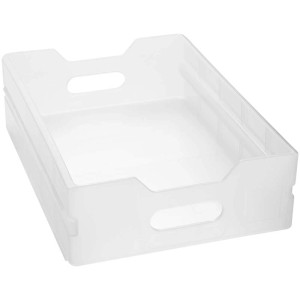 Tiroir transparent Diaqua pour étagère de salle de bain de chariot d'avion, plastique avec découpe de poignée.
