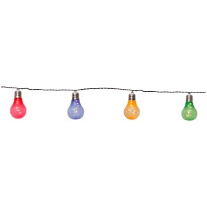 Eglo Solar-LED-Lichterkette mit 10 bunten Glühbirnen für den Außenbereich.