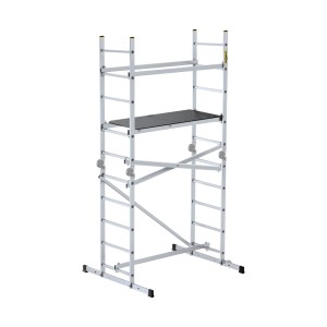 Ponteggio mobile in alluminio DRABEST IKAR con ruote e piattaforma.