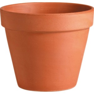Vaso per piante standard Deroma, Ø 15 cm, in terracotta per interni ed esterni.