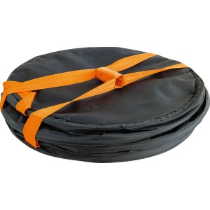 Sac de jardin OBI Pop-Up plié, 170 l, avec sangle orange.