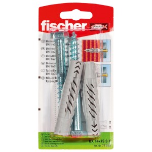 Fischer Tassello universale UX 14x75 con vite, adatto a tutti i materiali.