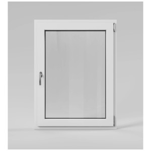 Fenêtre oscillo-battante Roro blanche, droite, 90x120 cm. Fenêtre en PVC avec poignée.