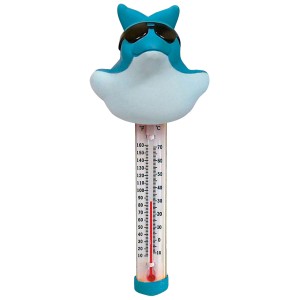 Steinbach Schwimmthermometer Dolphin zur Pool Temperaturmessung.