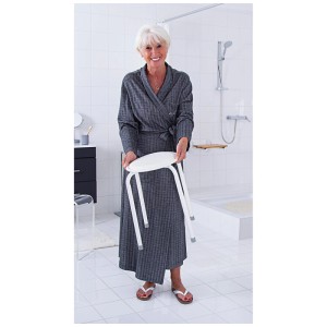 Tabouret de bain blanc Ridder Classic pour plus de sécurité et de confort dans la salle de bain.