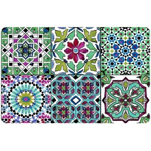 d-c-table Tischset Rio Faroso mit bunten, orientalischen Fliesenmustern, 29x44 cm.