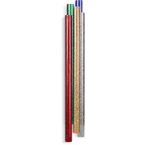 Steinel bastoncini di colla glitterati, 16 pz. in rosso, verde, oro, argento e blu.
