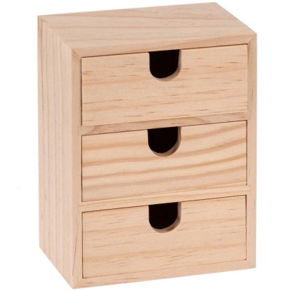 Holzbox mit 3 Schubladen (HxBxT) 14,5 x 11 x 7 cm kaufen bei OBI