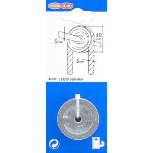 Puleggia per fune Conacord in ghisa, Ø 40 mm, per ferramenta in acciaio inox.