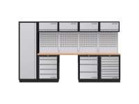 Kraftwerk Werkbank Mobilio 5er-Komplett-Kombi mit Lochwand Buche