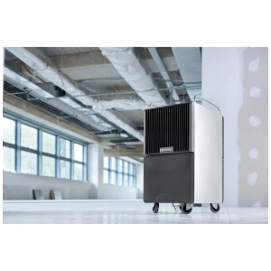 Olimpia Splendid Luftentfeuchter Seccoprof 30 P in Schwarz-Grau, mit Rollen und Griff.