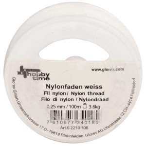 Nylonfaden Weiss, 0,25 mm, 100 m Rolle, ideal zum Schmuckbasteln.