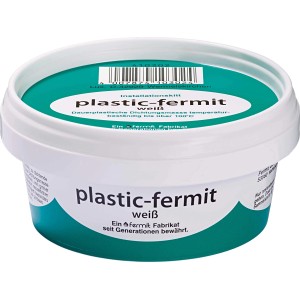 LUX Pâte d'étanchéité Kit d'installation 250g en récipient blanc pour joints sanitaires.