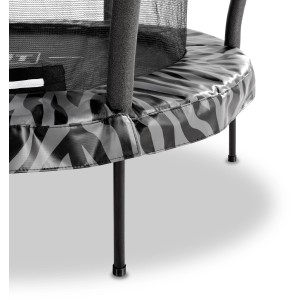 Dettaglio: Trampolino EXIT Tiggy Junior nero-grigio Ø140cm con rete di sicurezza.