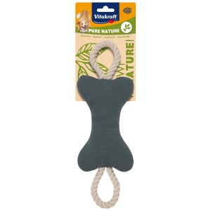 Vitakraft Stoffknochen Pure Nature Hundespielzeug aus Baumwolle und Jute.