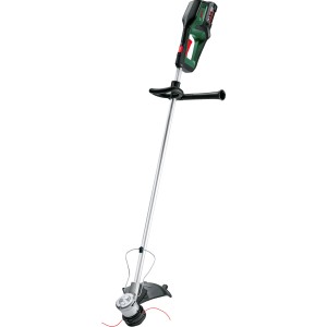 Tagliabordi a batteria Bosch AdvancedGrassCut 36V-33 con protezione per piante.