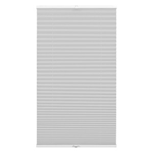 Graues Gardinia Plissee Concept Thermo, 80x210 cm, für Fenster, blickdicht und energiesparend.