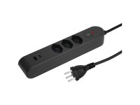 Steffen Steckdosenleiste IQ Pro 3 x T13 / 1 x USB-A / 1 x USB-C Anthrazit 3 m