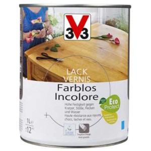 Dose Klarlack matt Farblos 1 l für Holz, geeignet für Möbel und Türen.